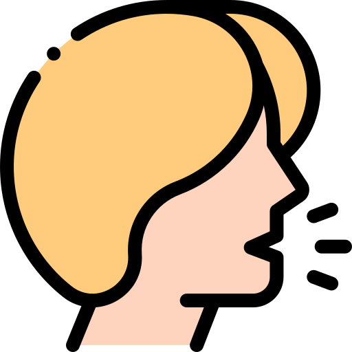 person speaking flat icon illustration